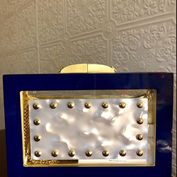 Thale Blanc Anjelica Plexiglass Design Clutch - Picture 4 of 7